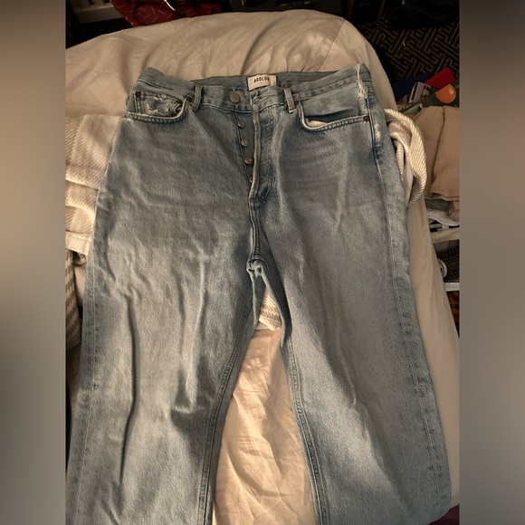 agolde light wash 90s jean size 28 (DAMAGED) - Picture 2 of 3